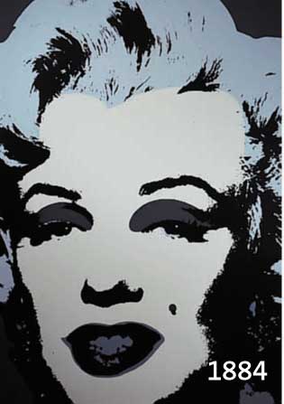 WARHOWARHOL, ANDY, MARILYN, FARBSIEBDRUCK AUS DER EDITION SUNDAY B. MORNING, RÜCKSEITIG SO GESTEMPELT, AUßERDEM STEMPEL: FILL IN YOUR OWN ...