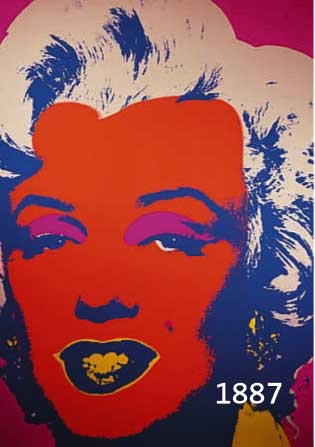 WARHOWARHOL, ANDY, MARILYN, FARBSIEBDRUCK AUS DER EDITION SUNDAY B. MORNING, RÜCKSEITIG SO GESTEMPELT, AUßERDEM STEMPEL: FILL IN YOUR OWN ...