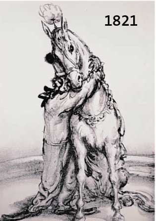 WEBWEBER, A. PAUL, 1893 ARNSTADT-1980, IN DER MANEGE, LITHOGRAPHIE, RE. U. HAND- SIGN., CA. 47,5 X 34,5 CM