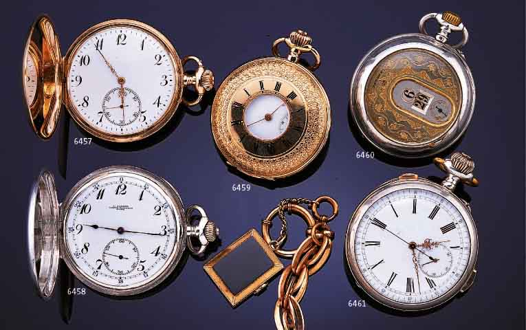 HERRENTASCHENHERRENTASCHENUHR HALBSAVONETTE, SCHWEIZ/ DEUTSCHLAND UM 1904, GG 585/000, BEIDE SCHALEN SCHMUCKGRAV., MONOGR.-SPIEGEL FREI, AUßEN- ...