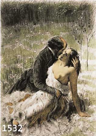 Becat, Paul Emile, vier kolorierte Radie- rungen aus: Scenes de la vie de Boheme, Ed. Athena Paris 1951, Exempl. 80 von 90, je ca. 16 x 11 cm, PP