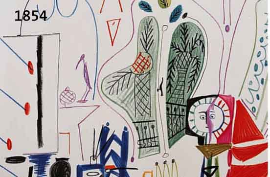 PICASSO, PABLO, 1881-1973, ZWEI FARBLITHO- GRAOHIEN AUS: PICASSOS SKETCHBOOK, ED. CERCLE D'ART PARIS 1960, JE CA. 25 X 40,5 CM, PP