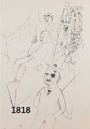 GROSGROSZ, GEORGES, 1893-1959, VIER LITHO- GRAPHIEN AUS: ECCE HOMO, MALIK VERLAG BERLIN 1923, LEICHT GEBRÄUNT, BLATTGR. JE CA. 35 X 25 CM, PP