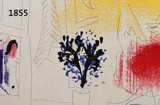 CHAGALL, MARC, 1887-1985, ZWEI LITHO- GRAPHIEN AUS: LASSAIGNE, MOURLOT PARIS 1957, 1 X DER ROTE HAHN, DOPPELBLÄTTER MIT BUGFALTEN CA. 23 X 39 CM, ...