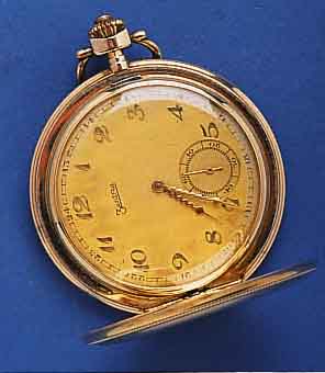 LORD ELGIN HERRENTASCHENUHR OFFEN, USA UM 1912, GG 585/000, VERSCHL. SCHMUCKMONOGR. JGH, METALLKONTRASTZIFFERBL. REST., GEBL. STAHL- ZEIGER, ...