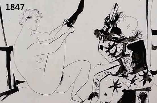 PICASSO, PABLO, 1881-1973, 5 HELIOGRAVUREN AUS: THE HUMAN COMEDY, ED. DRAEGER FRERES PARIS 1954, BLATTGR. JE CA. 35,5 X 26 CM, PP