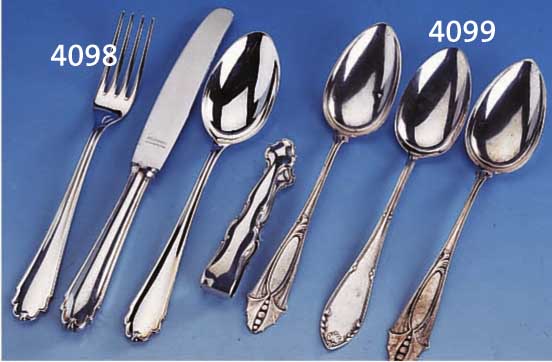 36-T36-TEILIGES BESTECK, BRUCKMANN HEILBRONN, 90ER SILBERAUFLAGE, BEST. AUS 12 MESSERN MIT STAHLKLINGEN, 12 GABELN, 12 LÖFFEL, CA. 30ER JAHRE, ...