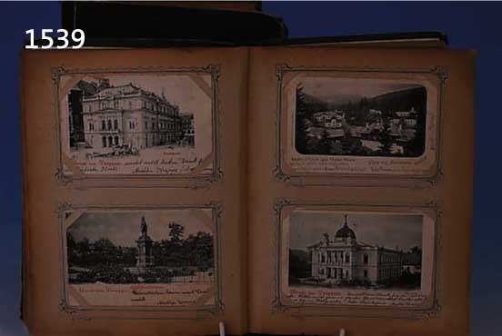 KONVOKONVOLUT AUS ZWEI POSTKARTENALBEN, DEUTSCH/ ÖSTERREICH, UM 1897-1898, MIT VERSCHIEDENEN ORTSANSICHTEN UND GRUßKARTEN, POSTKARTEN TEILWEISE ...
