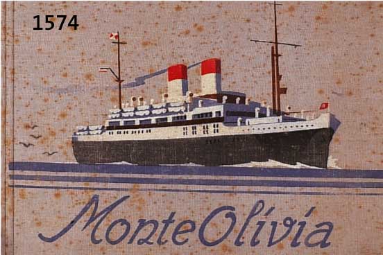 FOTOALBUM VON DER MONTE OLIVIA, DEUTSCH, UM 1934-35, KDF, MIT EINGEN FOTOGRAFIEN, LEINENEINBAND, STOCKFLECKIG