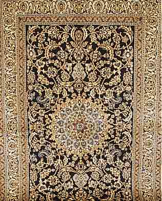 NAIN,PERSIEN CA 260 X 165 CM. FLOR WOLLE MIT SEIDE.