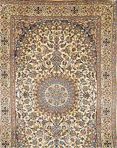 NAIN,PERSIEN CA 300 X 200 CM. FLOR WOLLE MIT SEIDE.