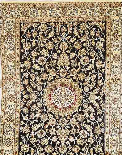 NAIN,PERSIEN CA 292 X 195 CM. FLOR WOLLE MIT SEIDE.