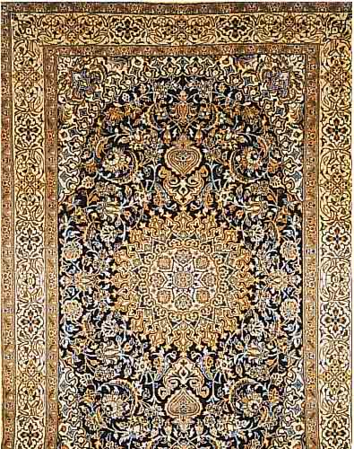 NAIN,PERSIEN CA 304 X 197 CM. FLOR WOLLE MIT SEIDE.