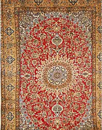 NAIN,PERSIEN CA 301 X 209 CM. FLOR WOLLE MIT SEIDE