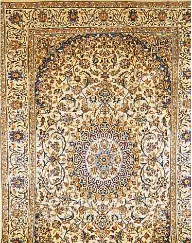 NAIN,PERSIEN CA 300 X 200 CM. FLOR WOLLE MIT SEIDE.