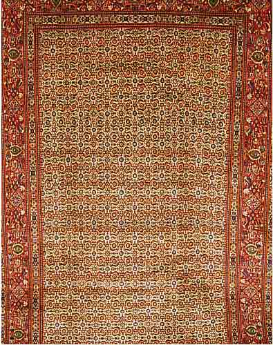 MUD,PERSIEN CA 294 X 196 CM. FLOR WOLLE MIT SEIDE.