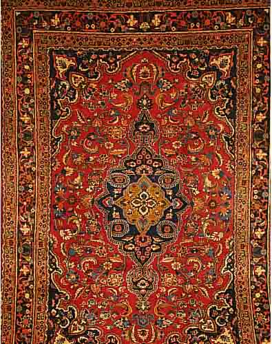 MESCHED,PERSIEN CA 288 X 200 CM. FLOR WOLLE.