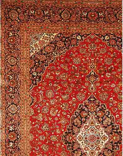 KESCHAN KORK,PERSIEN CA 418 X 294 CM. FLOR KORKWOLLE
