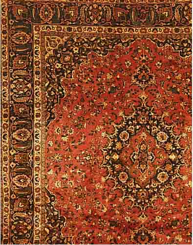 MESCHED,PERSIEN CA 345 X 300 CM. FLOR WOLLE.