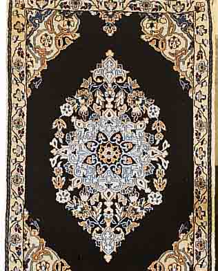 NAIN FEIN,PERSIEN CA 142 X 48 CM. KORKWOLLE MIT SEIDE.1 MIO KN/QM.