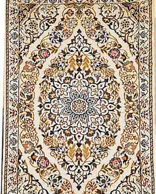 NAIN FEIN,PERSIEN CA 152 X 51 CM. KORKWOLLE MIT SEIDE.CA 1 MIO KN/QM,