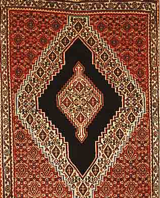 SENNEH,PERSIEN CA.97 X 71 CM. FLOR WOLLE