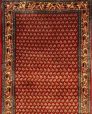 SAROGH MIR,PERSIEN CA 129 X 65 CM. FLOR WOLLE