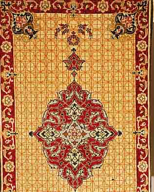 ESFAHAN FEIN,PERSIEN.CA 117 X 86 CM. KORKWOLLE M.U. AUF SEIDE