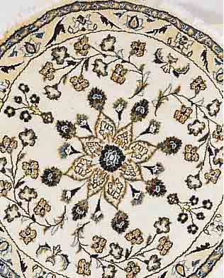 NAIN,PERSIEN DURCHMESSER CA 102 CM. FLOR WOLLE MIT SEIDE