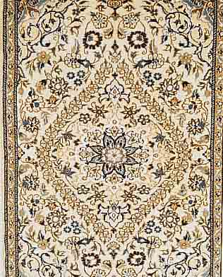 NAIN,PERSIEN CA 130 X 90 CM. FLOR WOLLE MIT SEIDE