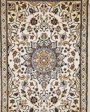 NAIN,PERSIEN CA 133 X 90 CM. FLOR WOLLE MIT SEIDE