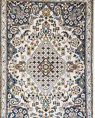 NAIN,PERSIEN CA 138 X 85 CM. FLOR WOLLE MIT SEIDE