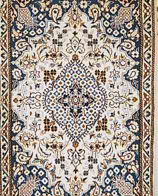 NAIN,PERSIEN CA.130 X 87 CM. FLOR WOLLE MIT SEIDE