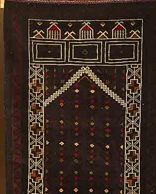 BELUTSCH,CA 119 X 80 CM. WOLLE AUF WOLLE.