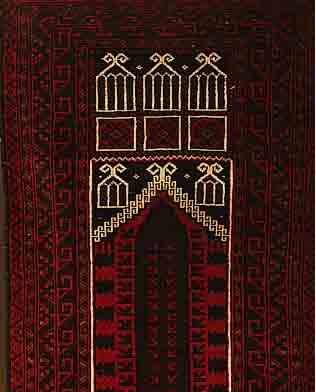 BELUTSCH, CA.142 X 77 CM. WOLLE AUF WOLLE