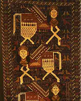 ZAKINI,AFGHANISTAN CA.193 X 112 CM. WOLLE AUF WOLLE