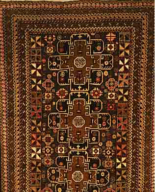 ZAKINI,AFGHANISTAN CA.210 X 118 CM. WOLLE AUF WOLLE