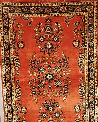 SAROGH,PERSIEN CA.152 X 100 CM. FLOR WOLLE PFLANZENFARBEN