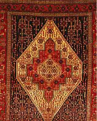 SENNEH,PERSIEN CA.160 X 128 CM. FLOR WOLLE