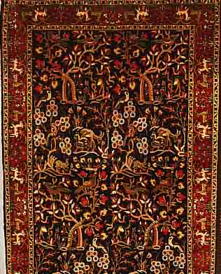 TäBRIZ,PERSIEN CA.147 X 98 CM. FLOR WOLLE