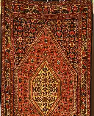 BIDJAR,PERSIEN CA 130 X 70 CM. FLOR WOLLE