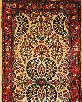 SAROGH,PERSIEN CA 134 X 68 CM. FLOR WOLLE