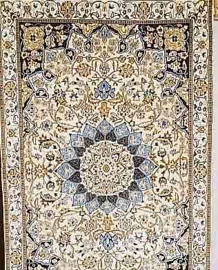 NAIN,PERSIEN CA.200 X 123 CM. FLOR WOLLE MIT SEIDE