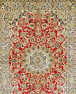 NAIN,PERSIEN CA.198 X 122 CM. FLOR WOLLE MIT SEIDE