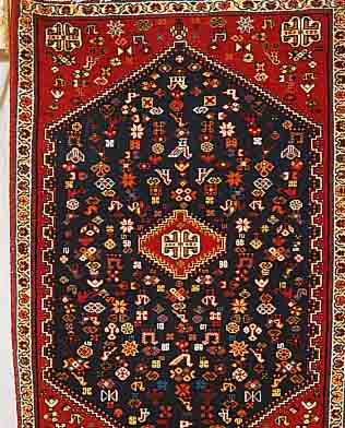 ABADEH,PERSIEN CA.122 X 82 CM. FLOR WOLLE
