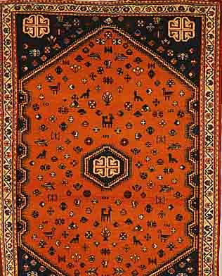 ABADEH,PERSIEN CA.120 X 82 CM. FLOR WOLLE