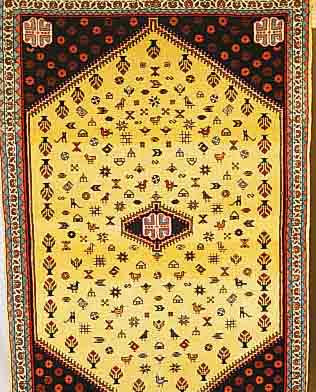 ABADEH,PERSIEN CA.149 X 100 CM. FLOR WOLLE