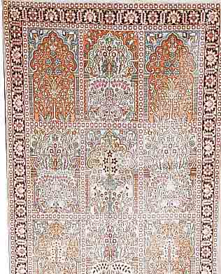 KASCHMIR,INDIEN CA.193 X 125 CM. FLOR SEIDIG