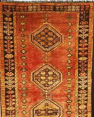 GHASCHGAI,PERSIEN CA.246 X 132 CM. WOLLE AUF WOLLE CA 30 JAHR