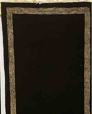 CHINA CLASSIC CA.240 X 80 CM. FLOR WOLLE GRUNDFARBE SCHWARZ